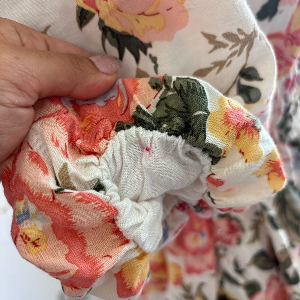 Faithfull the brand puff sleeve linen mini dress - Picture 7 of 8